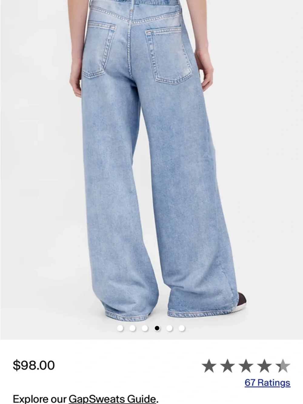 π GAP Light Blue Wide-Leg Jean Sweatpants - Picture 3 of 10